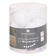 ATMOSPHERA - Guirlande décorative à piles 10 LED Boules en Coton Blanc D 6 x L 165 cm - vignette