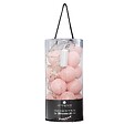 ATMOSPHERA - Guirlande décorative lumineuse 20 LED Boules en Coton Rose D 6 x L 435 cm - vignette
