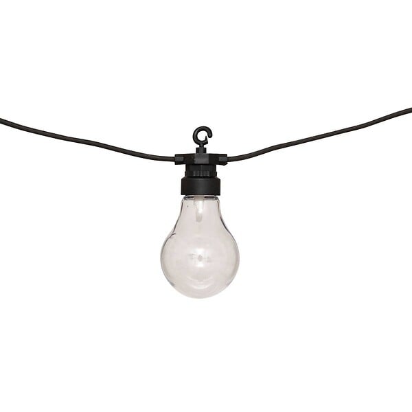 ATMOSPHERA - Guirlande Lumineuse Solaire façon guinguette 10 Ampoules transparentes LED Blanc chaud sur 5 mètres - large