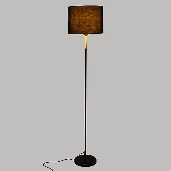 ATMOSPHERA - Lampadaire en Métal Noir et Doré H 151 cm - large