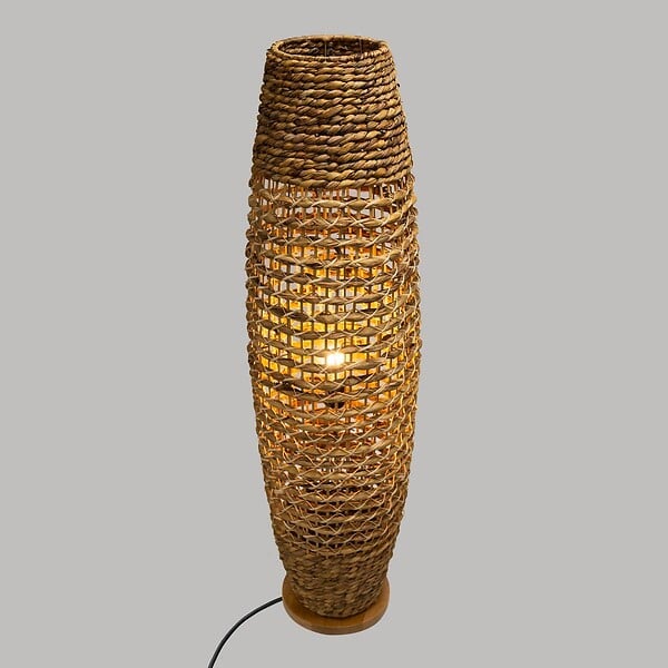 ATMOSPHERA - Lampadaire en métal et bois naturel H 118 cm - large