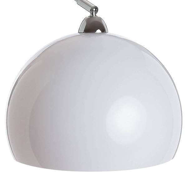 ATMOSPHERA - Lampadaire en Métal Blanc et Acier Chromé H 185 cm - large