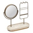 5 FIVE SIMPLY SMART - Miroir de beauté porte-bijoux Come ovale 25,5x27cm beige - vignette