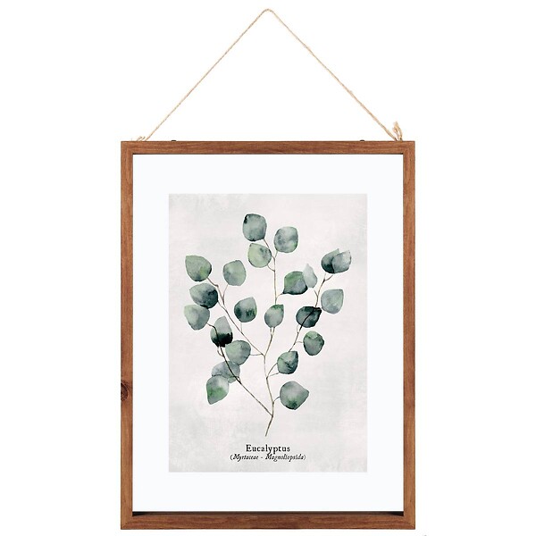 ATMOSPHERA - Cadre décoratif Feuilles en Bois et Verre 38 x 48 cm - large