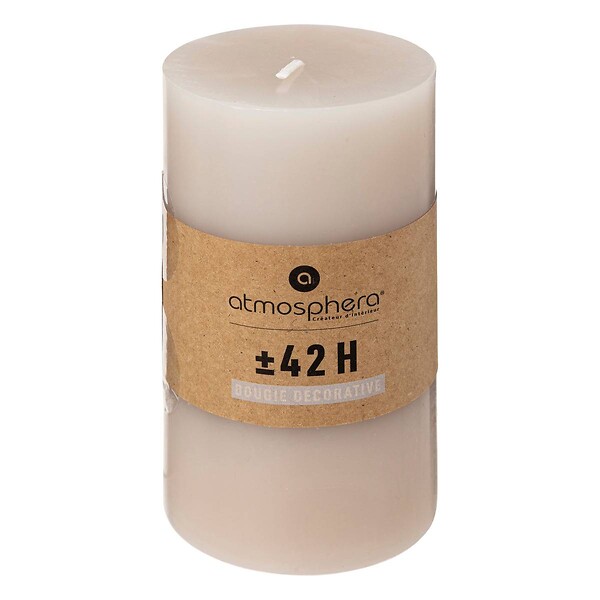 ATMOSPHERA - Bougie ronde taupe - large