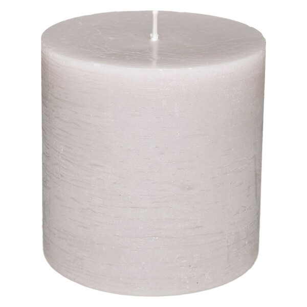 ATMOSPHERA - Bougie Ronde Rustique Taupe D 10 cm - large