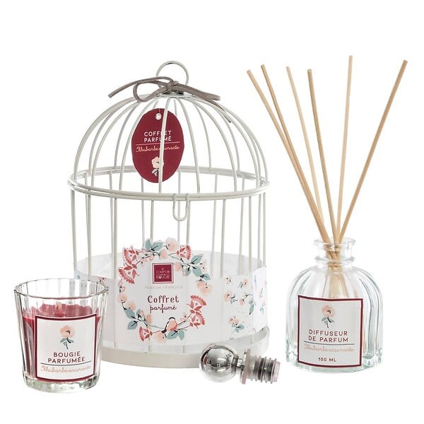 ATMOSPHERA - Coffret Senteur Poésie Zen Cage en métal , Diffuseur de parfum et Bougie parfumée - large