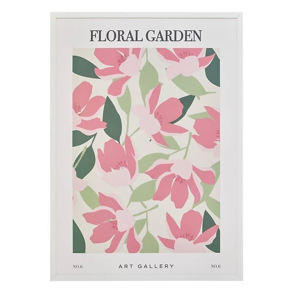 ATMOSPHERA - Affiche encadrée Fleur de rose 50x70cm - large