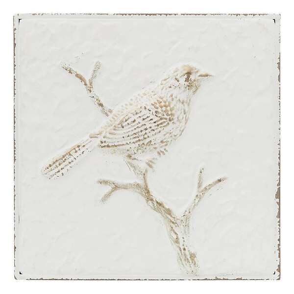 ATMOSPHERA - Décoration murale Varo oiseau 26x26m blanc - large