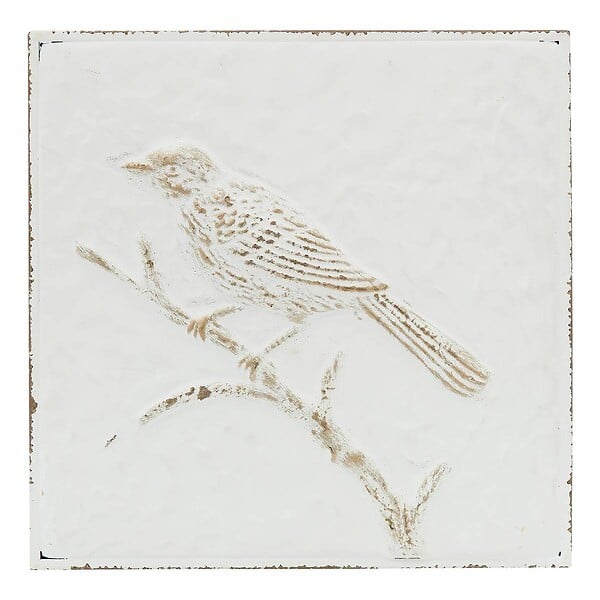 ATMOSPHERA - Décoration murale Varo oiseau 26x26m blanc - large