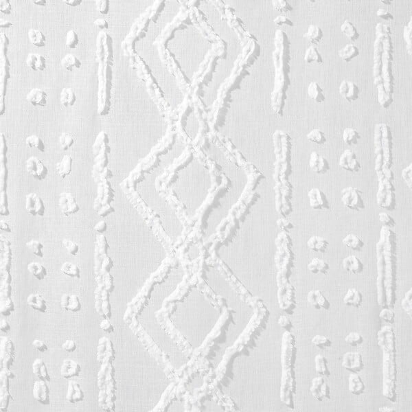 ATMOSPHERA - Voilage à œillets Blanc motif Jacquard 140 x 240 cm - large