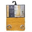 ATMOSPHERA - Voilage à œillets Ocre motif Brodé 140 x 240 cm - vignette