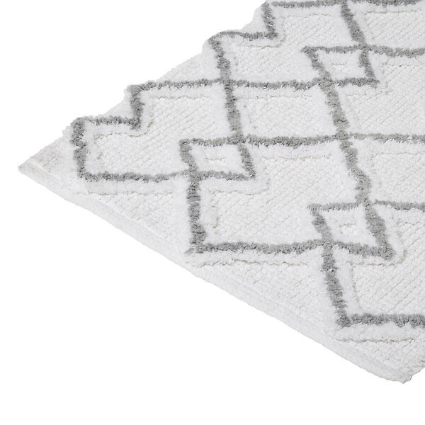 5 FIVE SIMPLY SMART - Tapis de salle de Bain en Coton déco Ethnique Gris 50 x 75 cm - large
