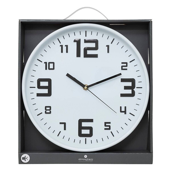 ATMOSPHERA - Pendule murale silencieuse Best Blanc D 30 cm - large