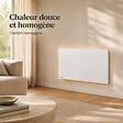 HOM'Y - Radiateur électrique fixe connecté WiFi à inertie sèche céramique - HOM'Y - ORPHEE CONNECT 1500W - horizontal blanc - NF - vignette