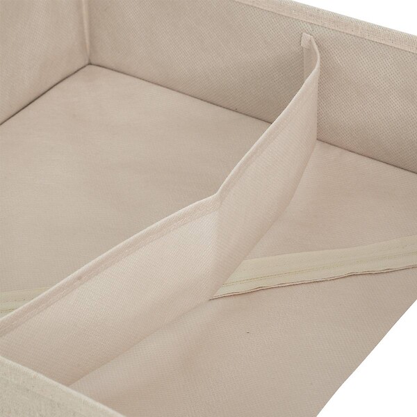 5 FIVE SIMPLY SMART - Rangement tiroir "Groomy" 2 compartiments beige 36x36cm - large