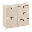 5 FIVE SIMPLY SMART - Meuble de rangement Tissa 5 tiroirs beige - vignette