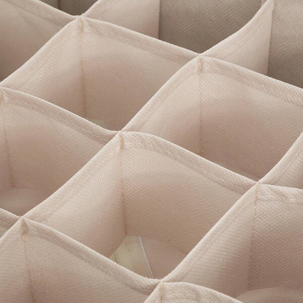 5 FIVE SIMPLY SMART - Rangement tiroir "Groomy" 16 compartiments beige 31x31cm - large