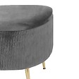 ATMOSPHERA - Banc coffre velours Solaro gris 100x40cm - vignette
