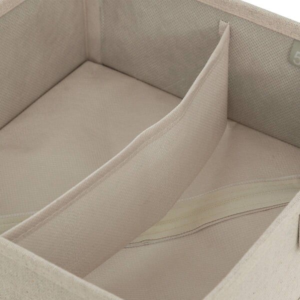 5 FIVE SIMPLY SMART - Rangement tiroir "Groomy" 2 compartiments beige 24x10,2cm - large