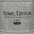 ATMOSPHERA - Lot de 2 Pots de fleurs Seau en métal Gris Vintage - vignette