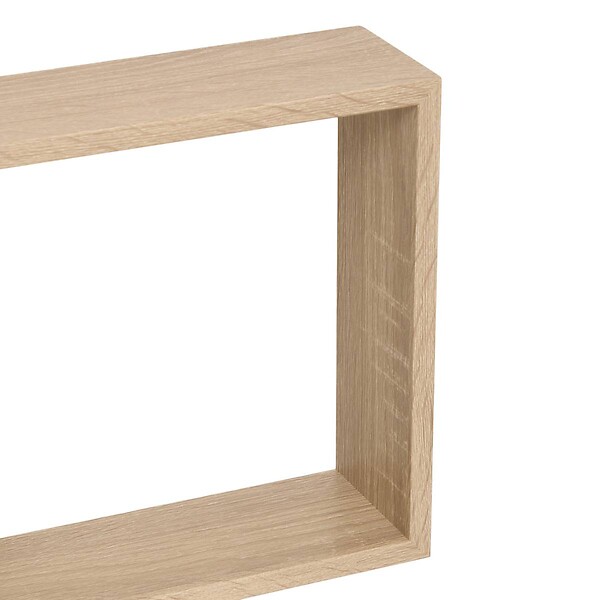 5 FIVE SIMPLY SMART - Lot de 3 Étagères murales flottantes Cubes coloris Chêne naturel Fixations invisibles - large