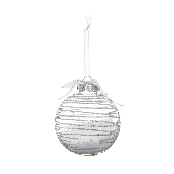FEERIC LIGHTS & CHRISTMAS - Boule avec billes à l'intérieur D.8cm or - large