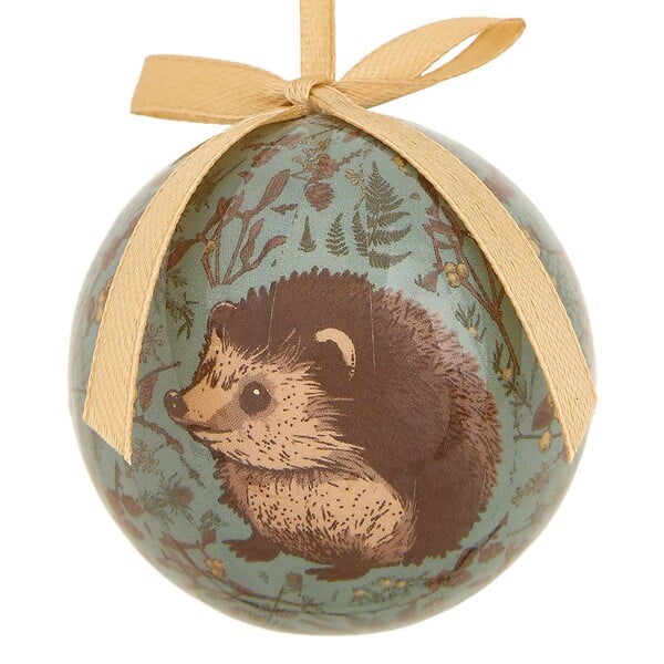 FEERIC LIGHTS & CHRISTMAS - Lot de 2 boules imprimées hérisson D.6cm papier - large