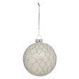 FEERIC LIGHTS & CHRISTMAS - Boule de Noel Verre 70 mm Alvéole Blanc - vignette