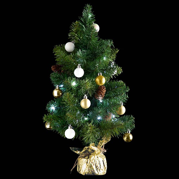 FEERIC LIGHTS & CHRISTMAS - Arbre de Noël lumineux Sapin artificiel avec décoration et guirlande lumineuse H 50 cm - large
