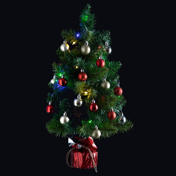 FEERIC LIGHTS & CHRISTMAS - Arbre de Noël lumineux Sapin artificiel avec décoration et guirlande lumineuse H 50 cm - large