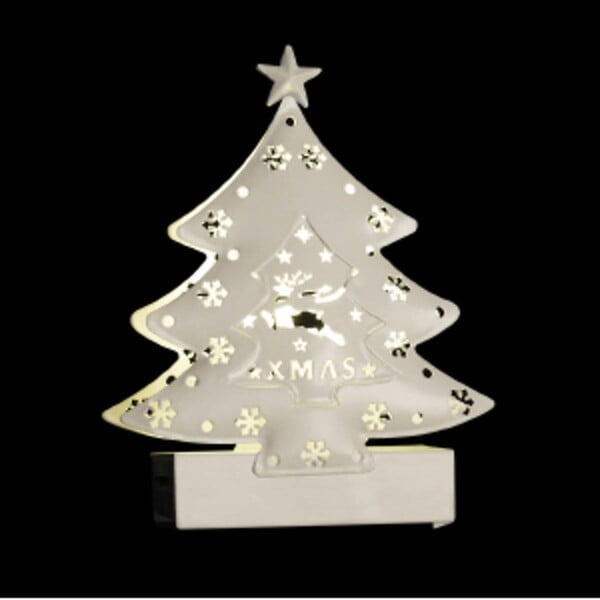 FEERIC LIGHTS & CHRISTMAS - Sujet de Noël lumineux Sapin en métal LED blanc chaud H 14.5 cm - large
