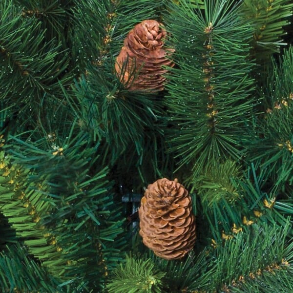 FEERIC LIGHTS & CHRISTMAS - Sapin de Noël artificiel Vert avec Pommes de Pin H 210 cm - large