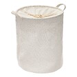 5 FIVE SIMPLY SMART - Panier à linge bouclette rond pliable 56L blanc - vignette