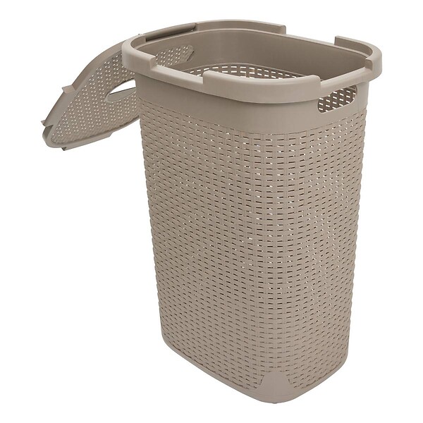 5 FIVE SIMPLY SMART - Panier à linge 60L en Polypropylène Beige Lin - large
