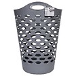 5 FIVE SIMPLY SMART - Panier à linge Gris 60L flexible  avec 2 poignées D 45 x H 66 cm - vignette
