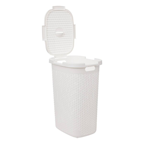 5 FIVE SIMPLY SMART - Panier à linge 60L en Polypropylène Blanc - large