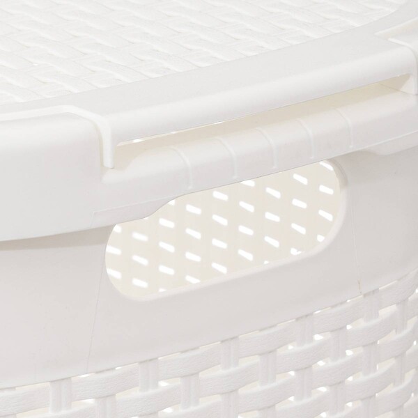 5 FIVE SIMPLY SMART - Panier à linge 60L en Polypropylène Blanc - large