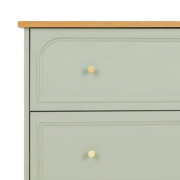 ATMOSPHERA - Commode Mohéa vert céladon 3 tiroirs - large