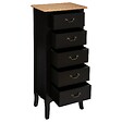 ATMOSPHERA - Chiffonnier "Chrysa" noir 5 tiroirs - vignette