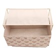 ATMOSPHERA - Commode Enfant Tissa 2 Tirroirs Beige Imprimé Ourson 60x30x60 cm - vignette