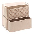 ATMOSPHERA - Commode Enfant Tissa 2 Tirroirs Beige Imprimé Ourson 60x30x60 cm - vignette