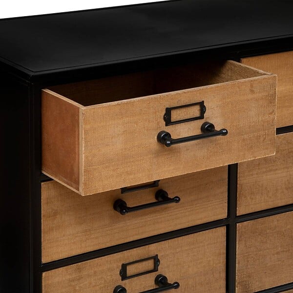ATMOSPHERA - Commode double "Baris" métal et bois 10 tiroirs - large