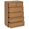 5 FIVE SIMPLY SMART - Commode haute Framy 6 tiroirs bois foncé - vignette