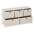 5 FIVE SIMPLY SMART - Commode basse Tissa beige 5 tiroirs - vignette