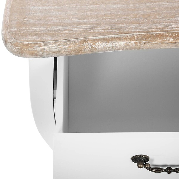 ATMOSPHERA - Chiffonnier "Chrysa" blanc 3 tiroirs - large