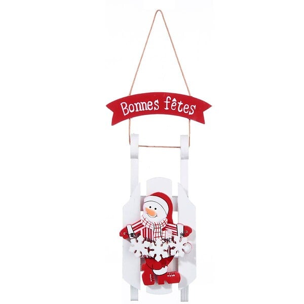 FEERIC LIGHTS & CHRISTMAS - Sujet de Noël Cagette Luge avec Personnage - large