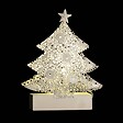 FEERIC LIGHTS & CHRISTMAS - Sujet de Noël lumineux Sapin en métal LED blanc chaud H 14.5 cm - vignette