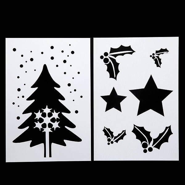 FEERIC LIGHTS & CHRISTMAS - Lot de 2 pochoirs de noël 21X37 - large