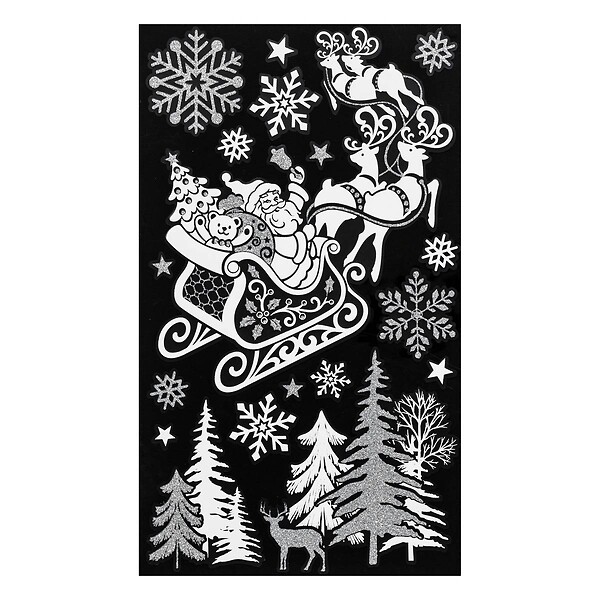 FEERIC LIGHTS & CHRISTMAS - Sticker Blanc Imprimé Argent - large